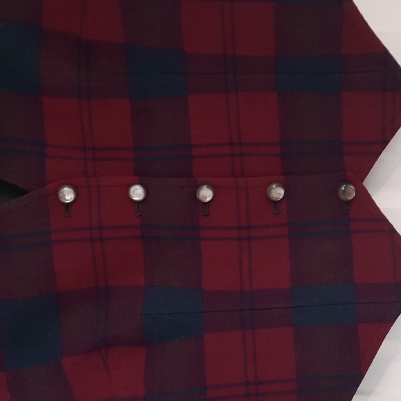 Maroon , Navy, Hunter Green wool vest , - Picture 2 of 6